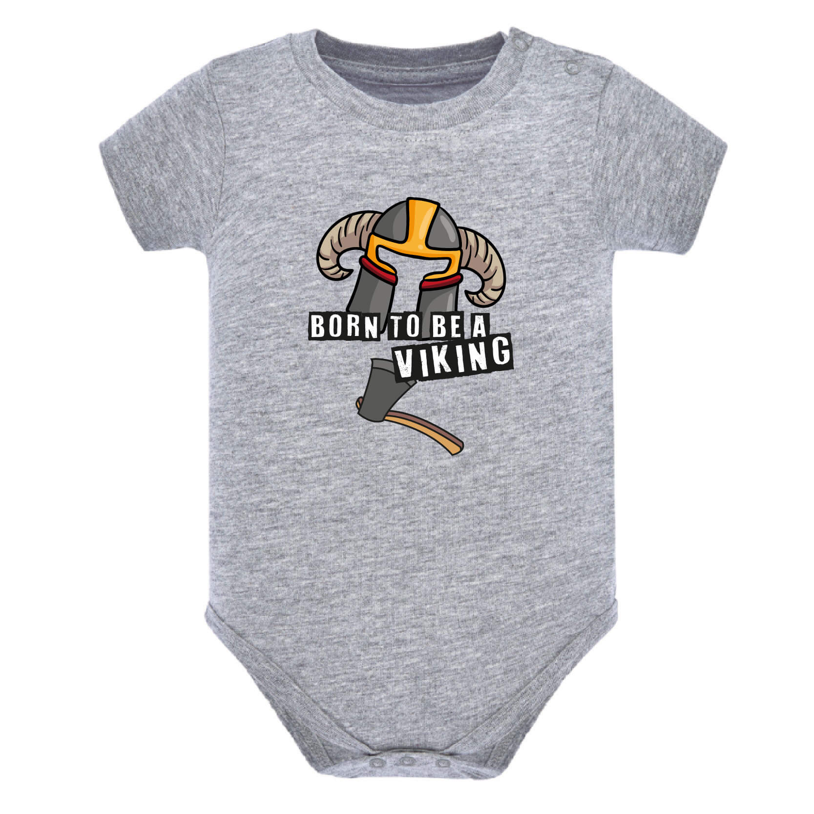 Bobies bébé born to be a viking gris chiné