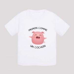 T-shirt bébé - Mignon comme un cochon
